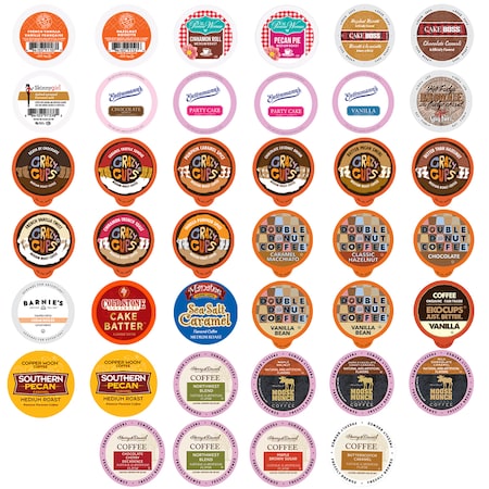 Perfect Sampler Coffee Single Serve Cups for Keurig K-Cup Brewers, Flavored Variety Pack Sampler, 40 Count WM-PS-CheapFlavor-40
